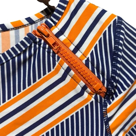 Cabana Life Blue and Orange Long Sleeve Dress - Picture 2 of 5